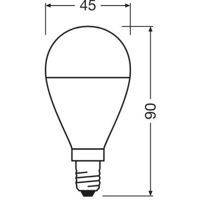 LOT 2x Ampoule LED P45 E14/7W/230V 3000K - Osram