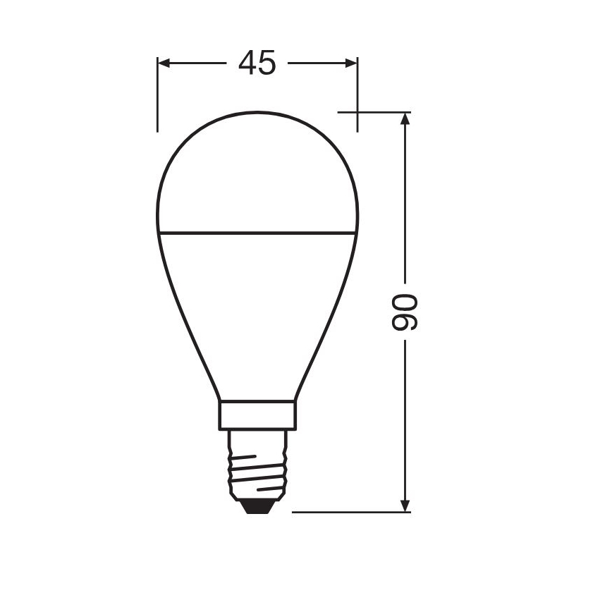 LOT 2x Ampoule LED P45 E14/7W/230V 3000K - Osram