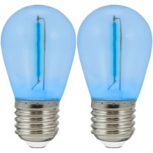 LOT 2x Ampoule LED PARTY E27/0,3W/36V bleu