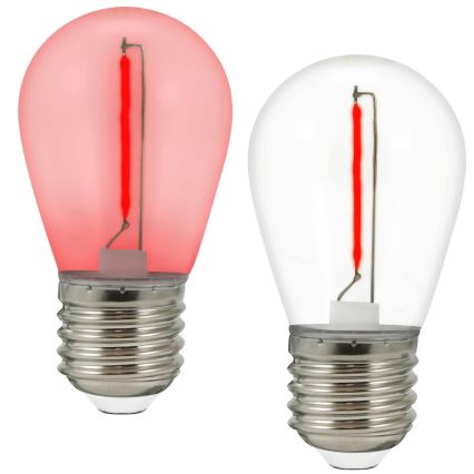 LOT 2x Ampoule LED PARTY E27/0,3W/36V rouge
