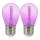 LOT 2x Ampoule LED PARTY E27/0,3W/36V violet