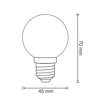 LOT 2x Ampoule LED PARTY E27/0,5W/36V blanche