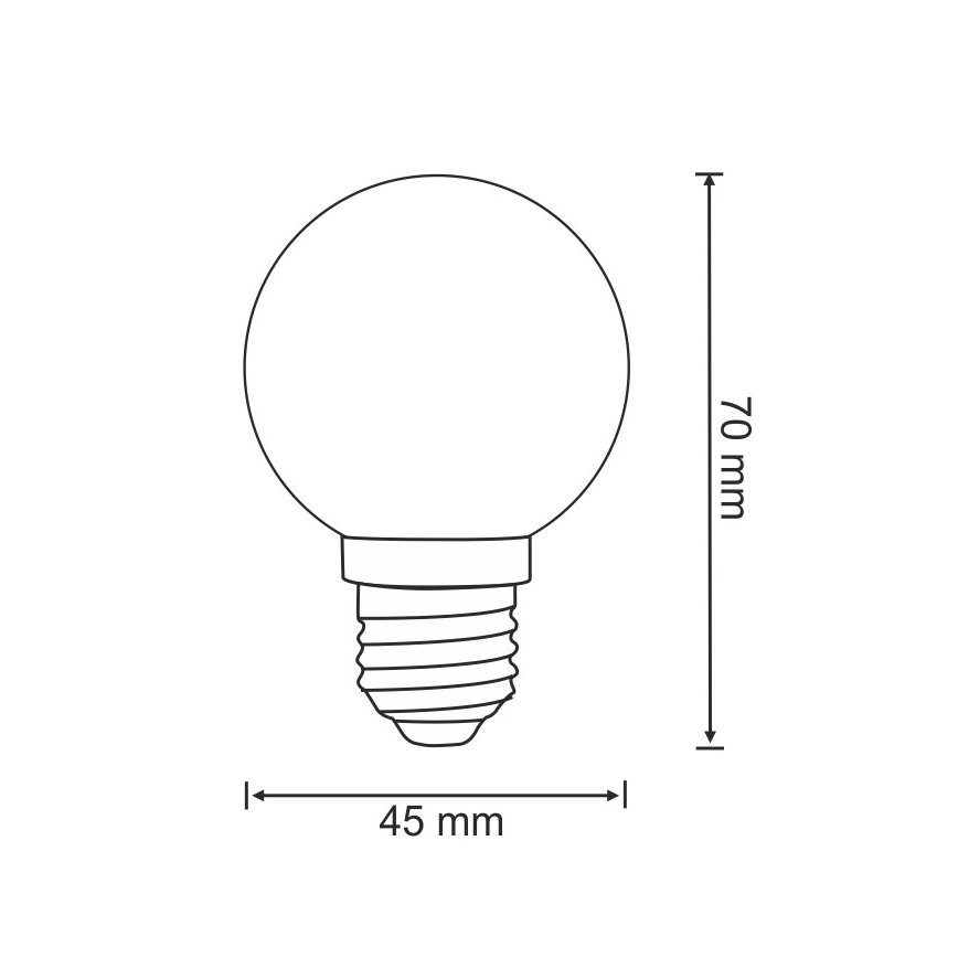LOT 2x Ampoule LED PARTY E27/0,5W/36V rouge