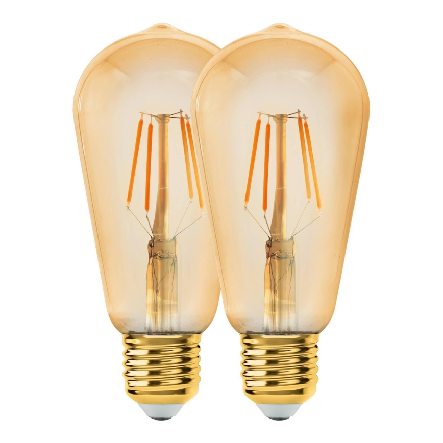 LOT 2x Ampoule LED VINTAGE ST64 E27/6W/230V 2200K - Eglo 11783