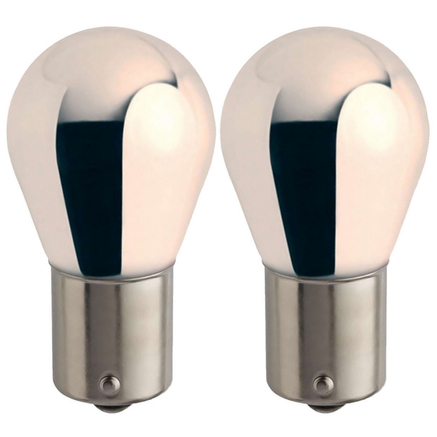 LOT 2x Ampoule pour voiture Philips SILVER VISION 12496SVB2 PY21W BAU15s/21W/12V