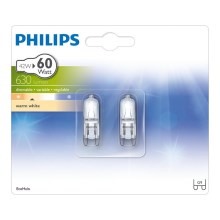 LOT 2x Ampoules Halogène Philips G9/42W/230V