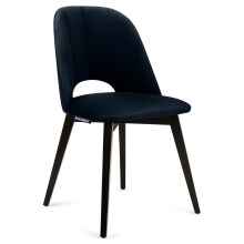LOT 2x Chaise de repas BOVIO 86x48 cm bleu foncé/hêtre