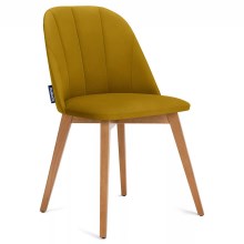 LOT 2x Chaise de repas RIFO 86x48 cm jaune/hêtre