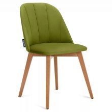 LOT 2x Chaise de repas RIFO 86x48 cm vert clair/hêtre