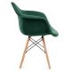 LOT 2x Chaise de salle à manger NEREA 80x60,5 cm vert/hêtre