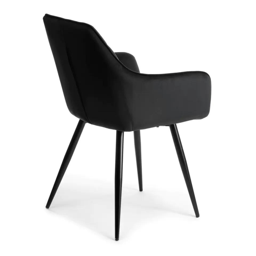 LOT 2x Chaise de salle à manger SAMETTI noires