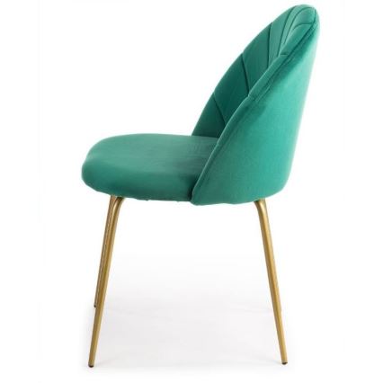 LOT 2x Chaises de salle à manger BELLA vertes