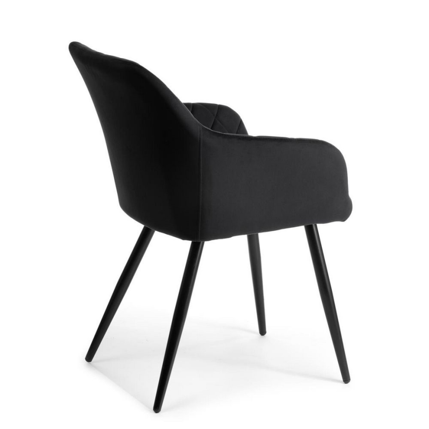 LOT 2x Chaises de salle à manger RICO noires