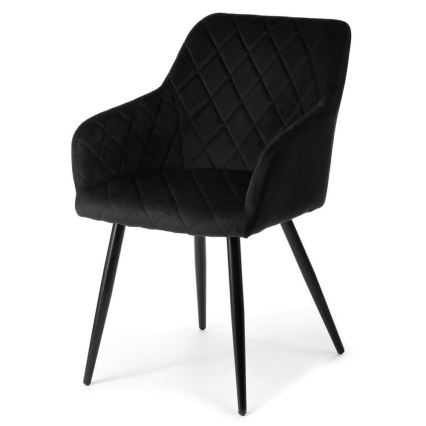 LOT 2x Chaises de salle à manger RICO noires
