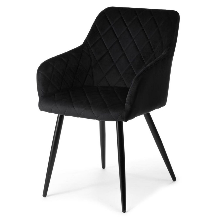 LOT 2x Chaises de salle à manger RICO noires