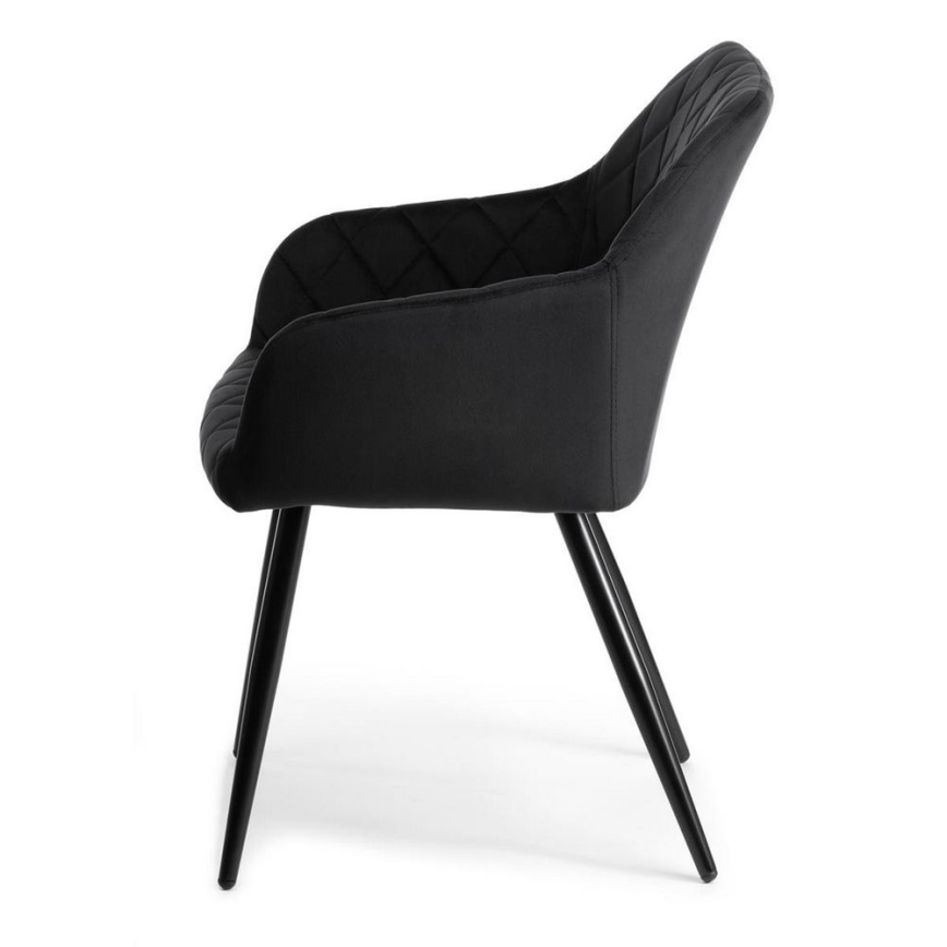 LOT 2x Chaises de salle à manger RICO noires