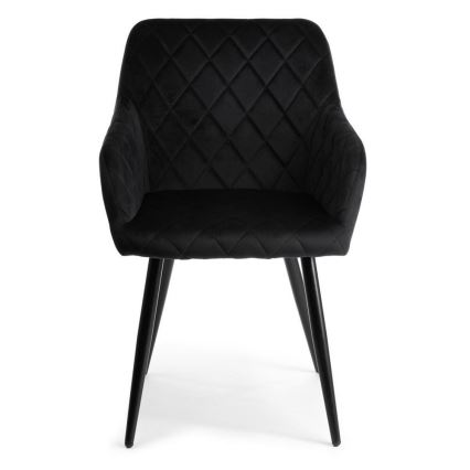 LOT 2x Chaises de salle à manger RICO noires