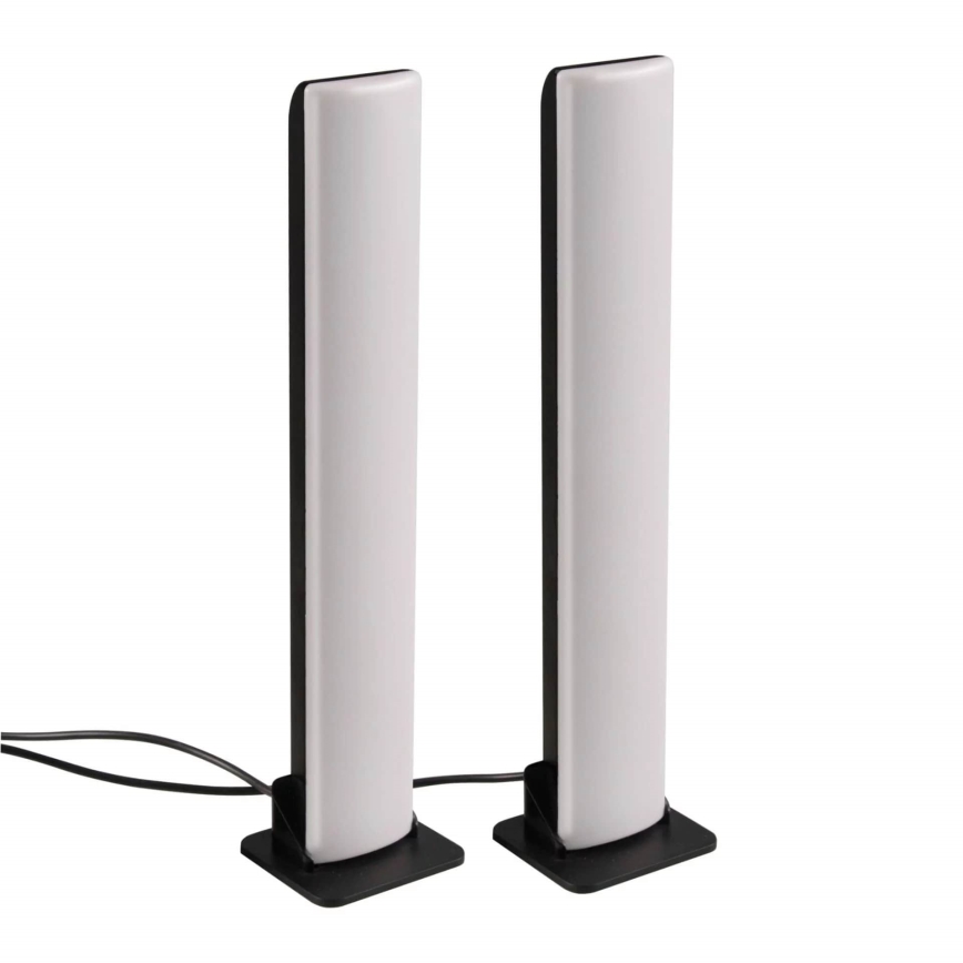LOT 2x Lampe de table RGB à intensité variable GAMER LED/5W/5V + Télécommande