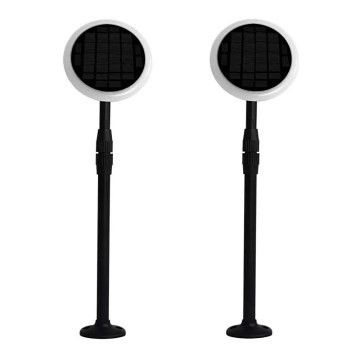 LOT 2x Lampe solaire réglable GARDEN LED/3W/5V 42-80 cm 4000K IP65