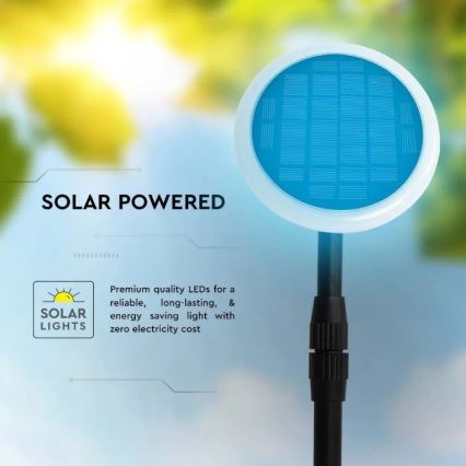 LOT 2x Lampe solaire réglable GARDEN LED/3W/5V 42-80 cm 4000K IP65