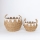 LOT 2x Panier en paille beige/blanc 32x16,5x18/24x23,5x26 cm