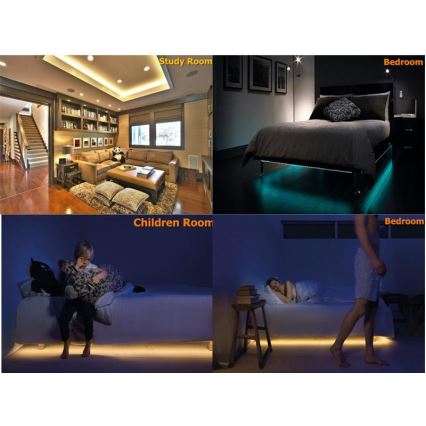 LOT 2x Ruban LED avec détecteur WAVE SENZOR 1,2m LED/4W/230V 3000K