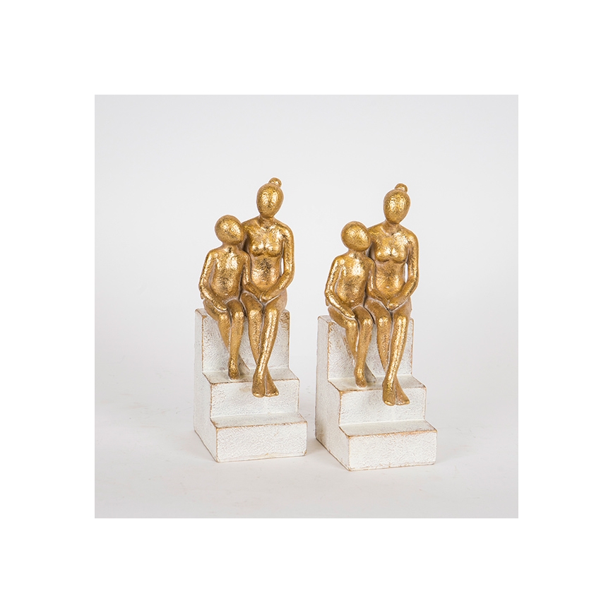 LOT 2x Serre-livre doré