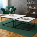 LOT 2x Table basse DUAL blanc/noir