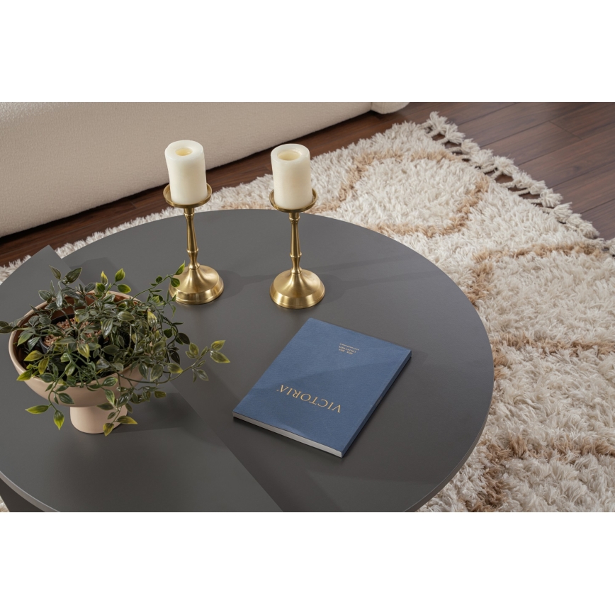 LOT 2x Table basse ORION anthracite