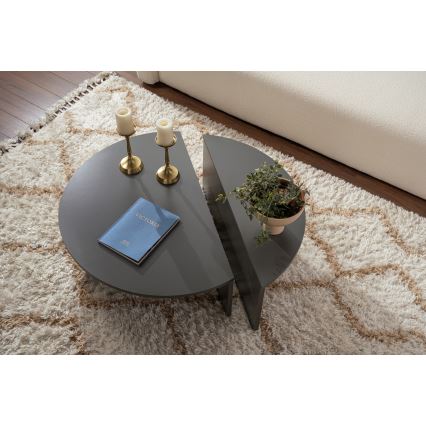 LOT 2x Table basse ORION anthracite