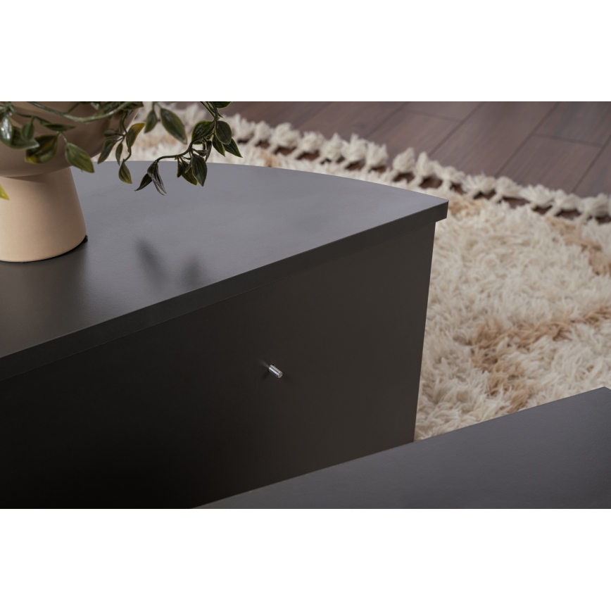 LOT 2x Table basse ORION anthracite