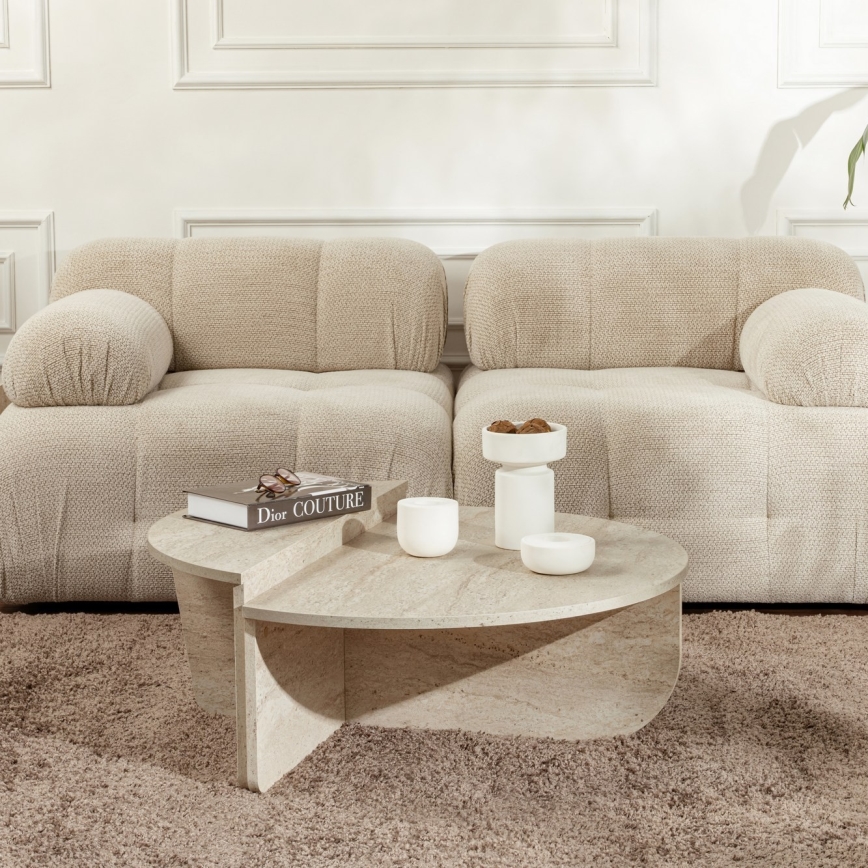 LOT 2x Table basse ORION beige