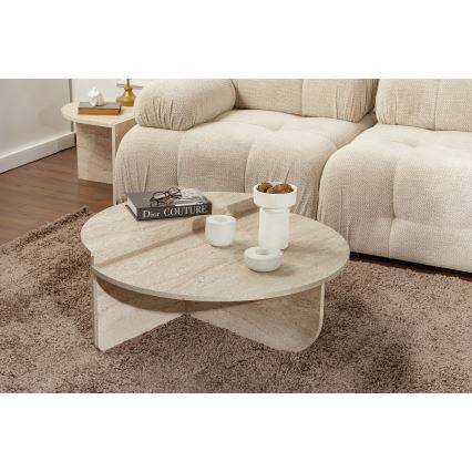 LOT 2x Table basse ORION beige