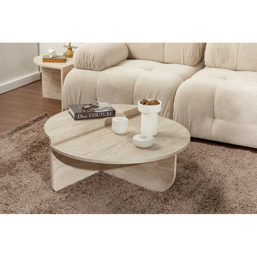 LOT 2x Table basse ORION beige