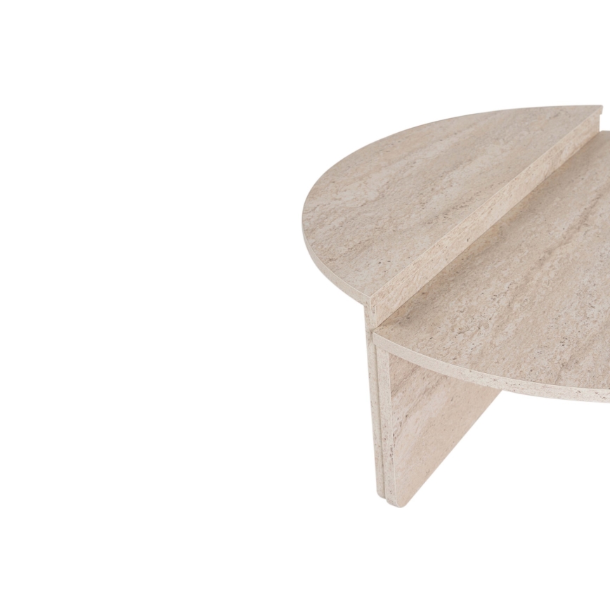 LOT 2x Table basse ORION beige