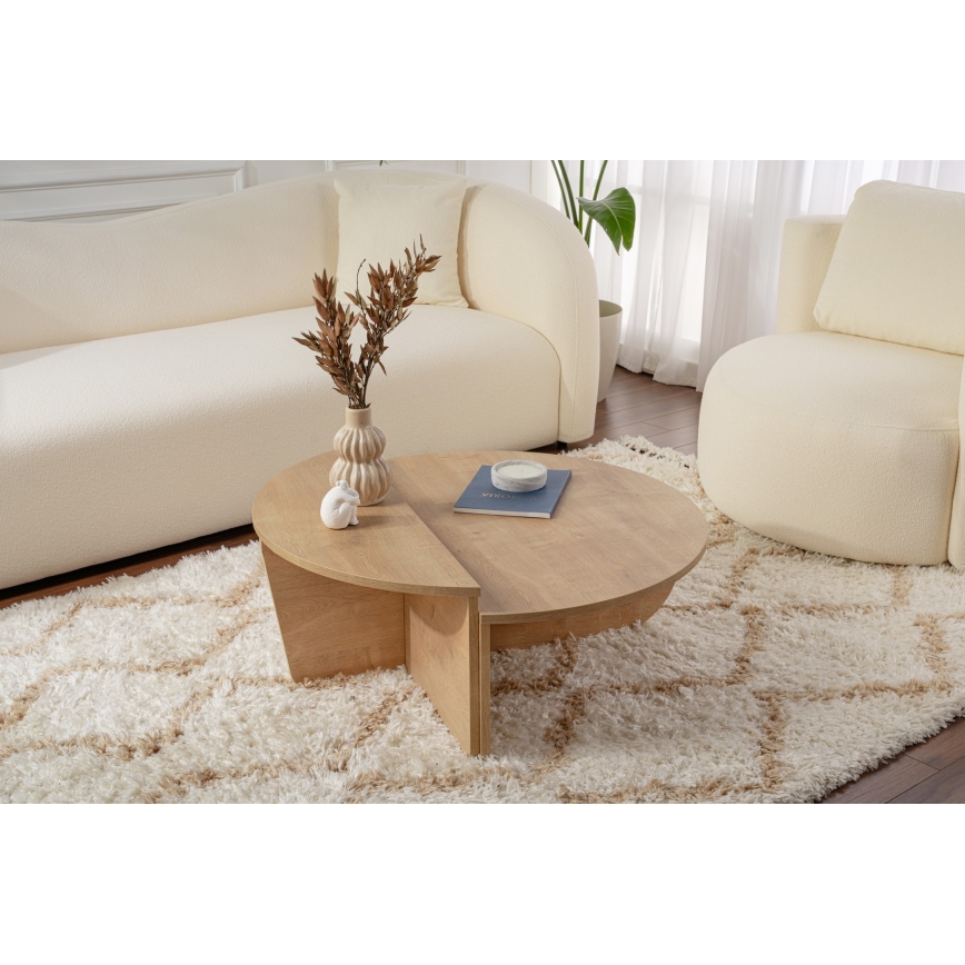 LOT 2x Table basse ORION chêne
