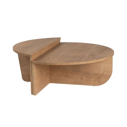 LOT 2x Table basse ORION chêne