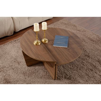 LOT 2x Table basse ORION noyer