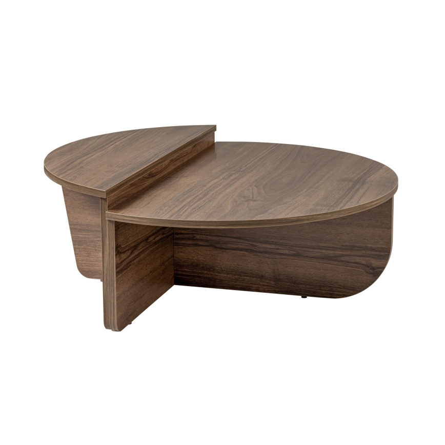 LOT 2x Table basse ORION noyer