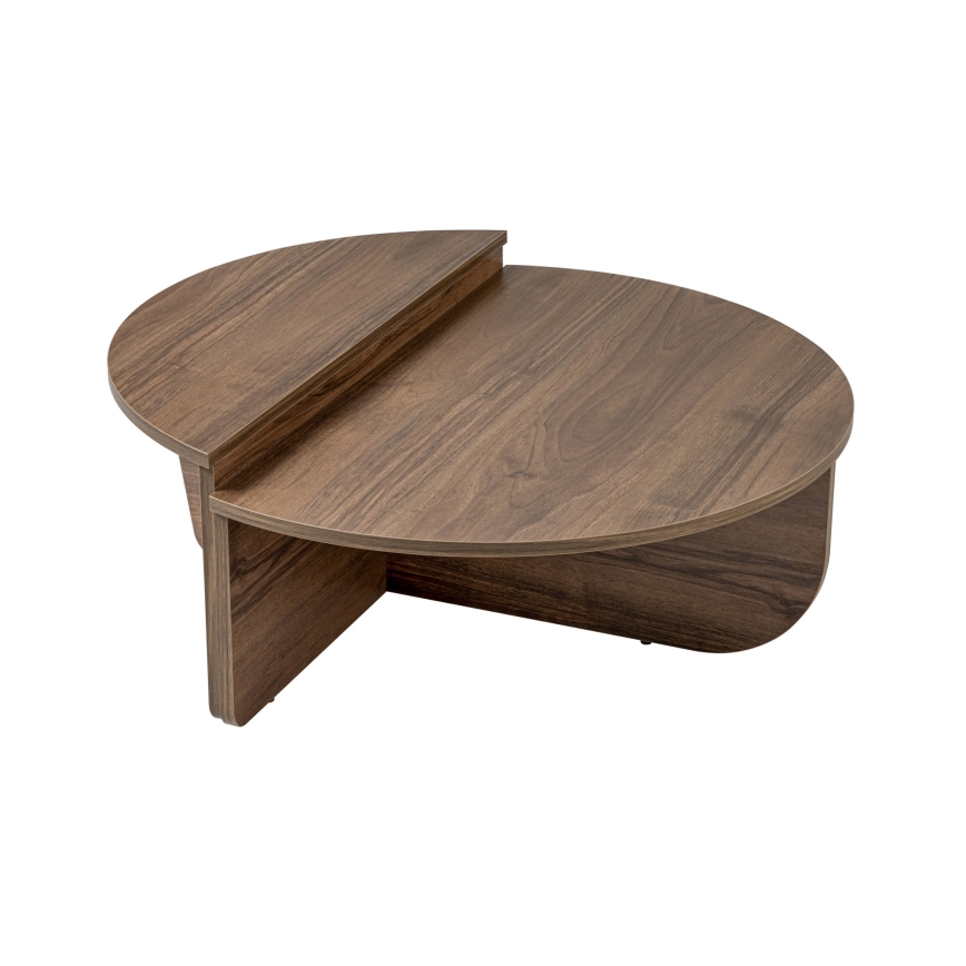 LOT 2x Table basse ORION noyer