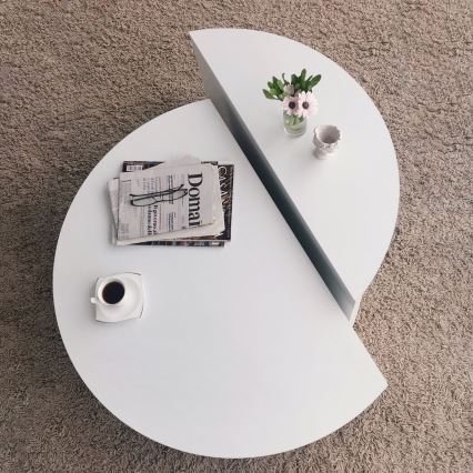 LOT 2x Table basse PODIUM blanc