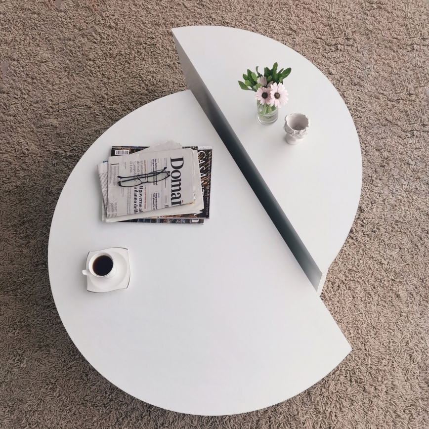 LOT 2x Table basse PODIUM blanc