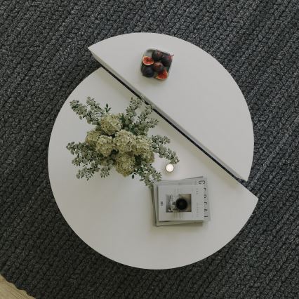 LOT 2x Table basse PODIUM blanc