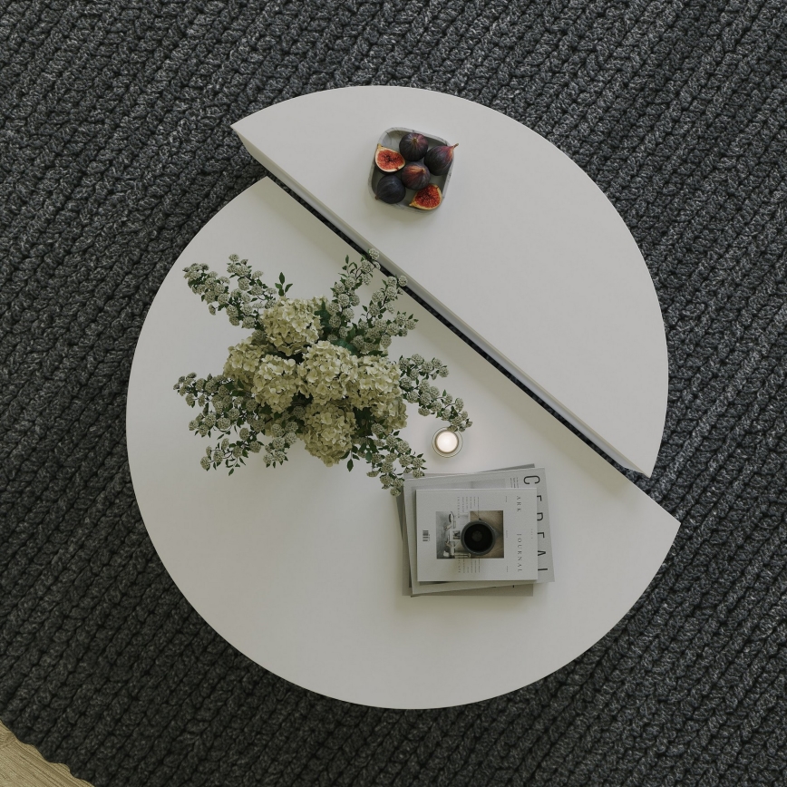 LOT 2x Table basse PODIUM blanc