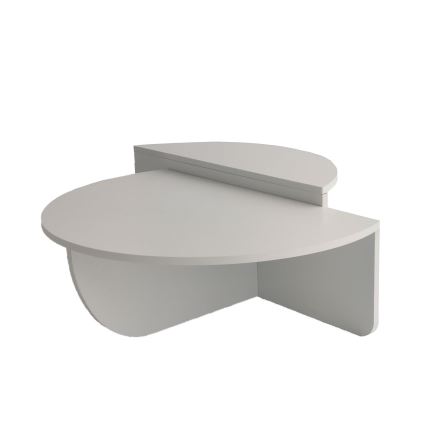 LOT 2x Table basse PODIUM blanc