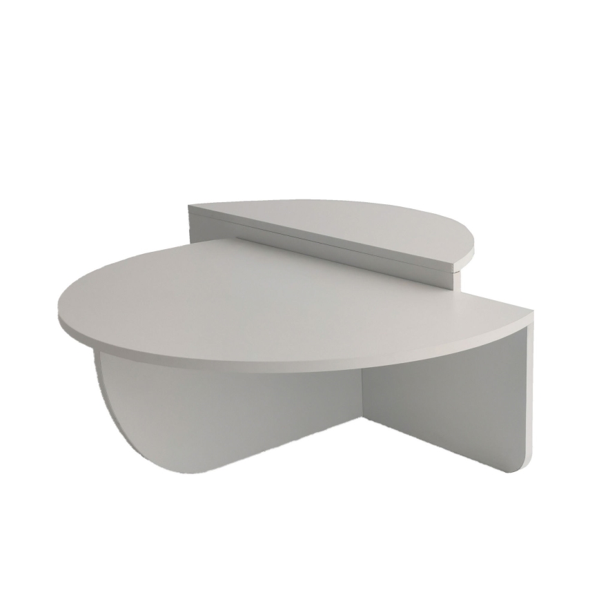LOT 2x Table basse PODIUM blanc