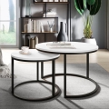 LOT 2x Table basse RABEN noir/blanc