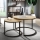 LOT 2x Table basse RABEN noir/doré chêne