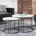 LOT 2x Table basse RAGNAR noir/blanc