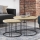LOT 2x Table basse RAGNAR noir/doré chêne